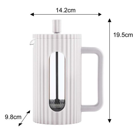 ZAPARZACZ TŁOKOWY DO KAWY/HERBATY 600ml KLAUSBERG KB-7748 BIAŁY ZAPARZACZ TŁOKOWY DO KAWY/HERBATY 600ml KLAUSBERG KB-7748 BIAŁY
