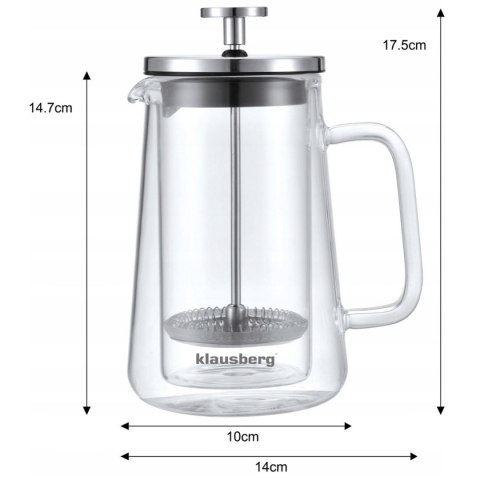ZAPARZACZ TŁOKOWY DO KAWY/HERBATY TERMICZNY 350ml KLAUSBERG KB-7684 ZAPARZACZ TŁOKOWY DO KAWY/HERBATY TERMICZNY 350ml KLAUSBERG KB-7684