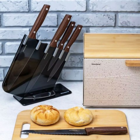 ZESTAW 5 KUCHENNYCH NOŻY W STOJAKU KLAUSBERG KB-7616 ZESTAW 5 KUCHENNYCH NOŻY W STOJAKU KLAUSBERG KB-7616