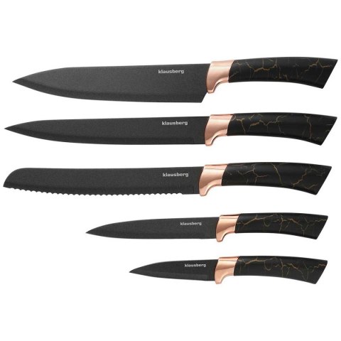 ZESTAW 5 NOŻY KUCHENNYCH W STOJAKU KLAUSBERG KB-7799 ZESTAW 5 NOŻY KUCHENNYCH W STOJAKU KLAUSBERG KB-7799