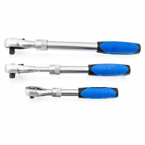 Zestaw grzechotek teleskopowych 1/4" 3/8" 1/2" + nakr臋tki 17 19 21mm Zestaw grzechotek teleskopowych 1/4" 3/8" 1/2" + nakr臋tki 17 19 21mm