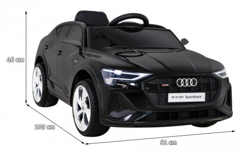 Audi E-Tron Sportback dla dzieci Czarny + Pilot + Napęd 4x4 + Wolny Start + Radio MP3 + LED Audi E-Tron Sportback dla dzieci Czarny + Pilot + Napęd 4x4 + Wolny Start + Radio MP3 + LED