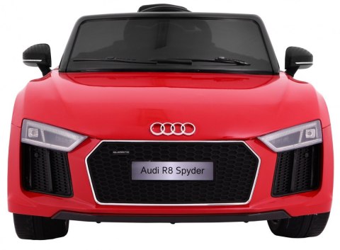 Audi R8 Spyder na akumulator Czerwony + Pilot + EVA + Wolny Start + Radio MP3 + LED Audi R8 Spyder na akumulator Czerwony + Pilot + EVA + Wolny Start + Radio MP3 + LED