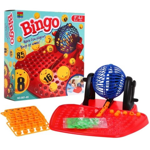 Gra Bingo dla dzieci 4+ Loteria liczbowa + Maszyna losująca z kołowrotkiem + Kule z numerami + Karty Żetony Gra Bingo dla dzieci 4+ Loteria liczbowa + Maszyna losująca z kołowrotkiem + Kule z numerami + Karty Żetony