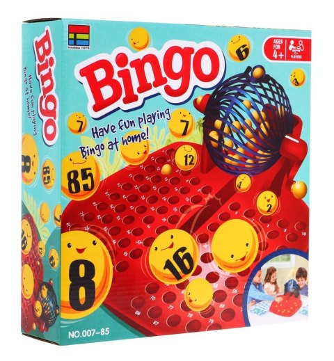 Gra Bingo dla dzieci 4+ Loteria liczbowa + Maszyna losująca z kołowrotkiem + Kule z numerami + Karty Żetony Gra Bingo dla dzieci 4+ Loteria liczbowa + Maszyna losująca z kołowrotkiem + Kule z numerami + Karty Żetony