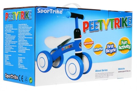 Pierwszy Rowerek biegowy PettyTrike dla dzieci Niebieski 4-kołowy Jeździk SporTrike Pierwszy Rowerek biegowy PettyTrike dla dzieci Niebieski 4-kołowy Jeździk SporTrike