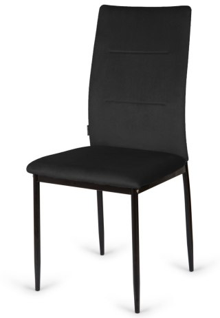 Krzesło tapicerowane VALVA DUO BLACK VELVET
