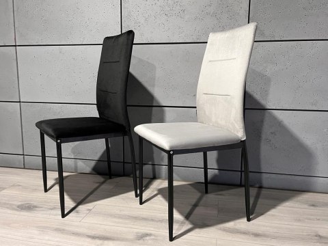 Krzesło tapicerowane VALVA DUO VELVET GREY