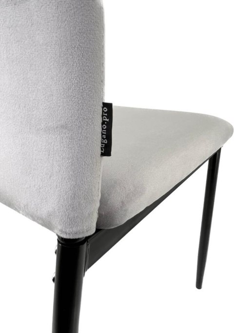 Krzesło tapicerowane VALVA DUO VELVET GREY
