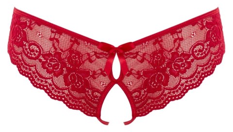 Cottelli LINGERIE - Seksowne Koronkowe Figi Z Wycięciami I Kokardkami Czerwone XL Cottelli LINGERIE - Seksowne Koronkowe Figi Z Wycięciami I Kokardkami Czerwone XL