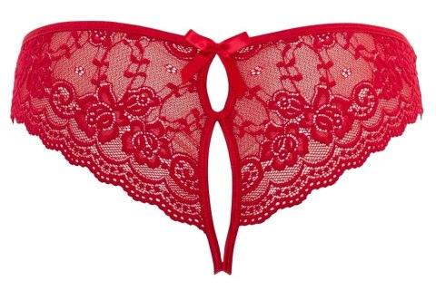 Cottelli LINGERIE - Seksowne Koronkowe Figi Z Wycięciami I Kokardkami Czerwone XL Cottelli LINGERIE - Seksowne Koronkowe Figi Z Wycięciami I Kokardkami Czerwone XL