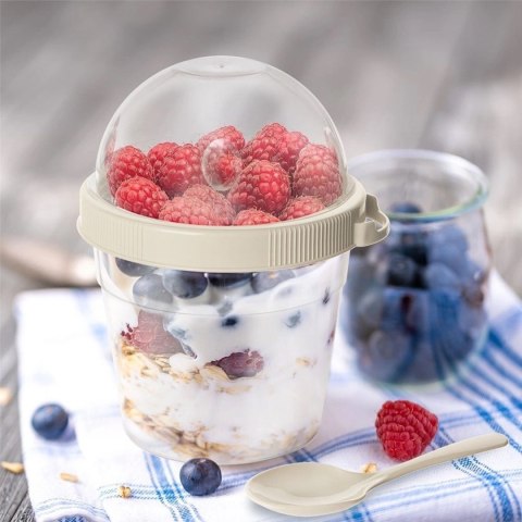 KUBEK POJEMNIK 400 ml Z ŁYŻECZKĄ NA JOGURT MUSLI SAŁATKĘ 121783 KUBEK POJEMNIK 400 ml Z ŁYŻECZKĄ NA JOGURT MUSLI SAŁATKĘ 121783