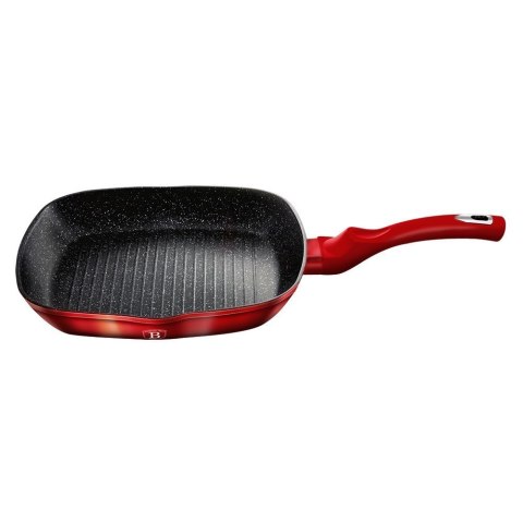 PATELNIA GRANITOWA GRILLOWA 28cm BERLINGER HAUS RED METALLIC LINE BH-1271 PATELNIA GRANITOWA GRILLOWA 28cm BERLINGER HAUS RED METALLIC LINE BH-1271