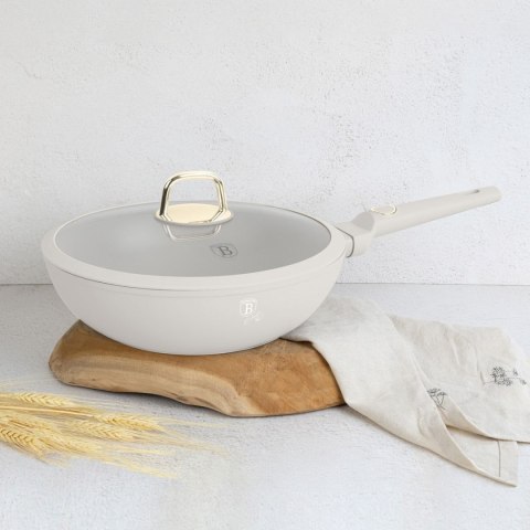 WOK TYTANOWY Z POKRYWĄ 28cm BERLINGER HAUS BH-8064 SAHARA