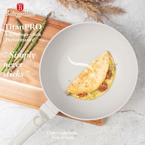 WOK TYTANOWY Z POKRYWĄ 28cm BERLINGER HAUS BH-8064 SAHARA