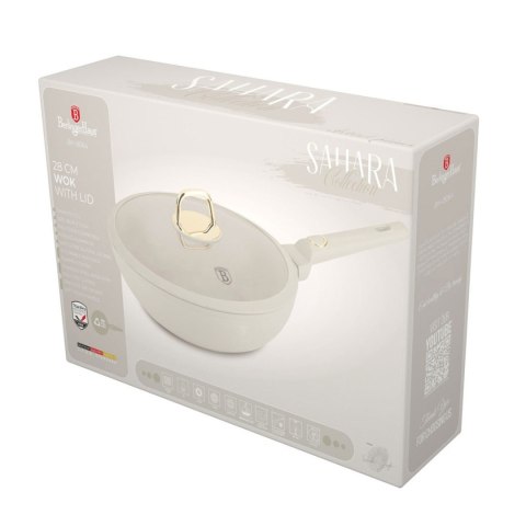 WOK TYTANOWY Z POKRYWĄ 28cm BERLINGER HAUS BH-8064 SAHARA