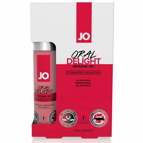 Żel do seksu oralnego - System JO Oral Delight Strawberry Sensation 30 ml Żel do seksu oralnego - System JO Oral Delight Strawberry Sensation 30 ml