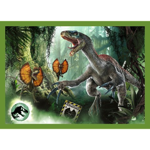 Puzzle - 4w1 - Groźne dinozaury - Universal Jurassic World Trefl 34607 Puzzle - 4w1 - Groźne dinozaury - Universal Jurassic World Trefl 34607