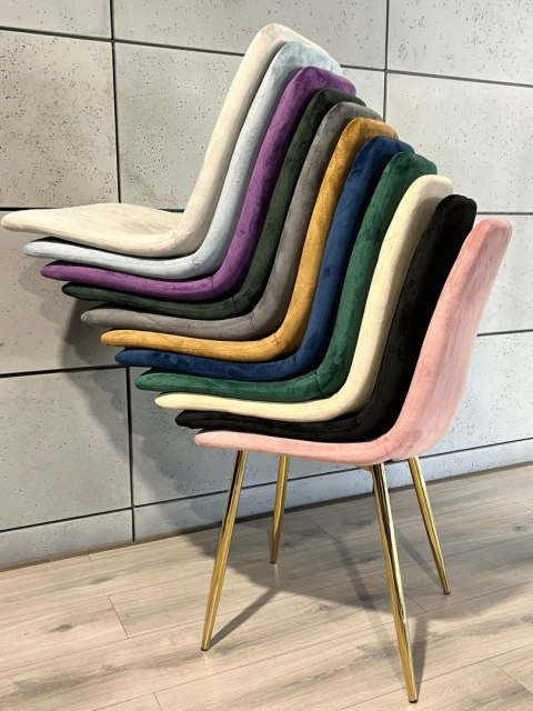 Krzesło tapicerowane BORGO VELVET TRUFLE GOLD II GATUNEK