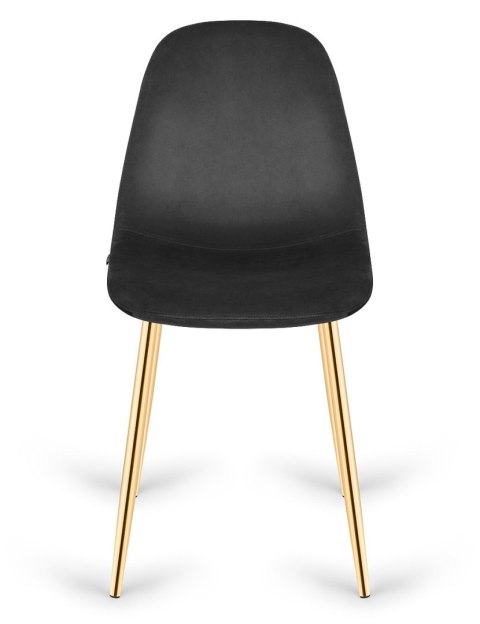 Krzesło tapicerowane GIULIA VELVET BLACK GOLD II GATUNEK
