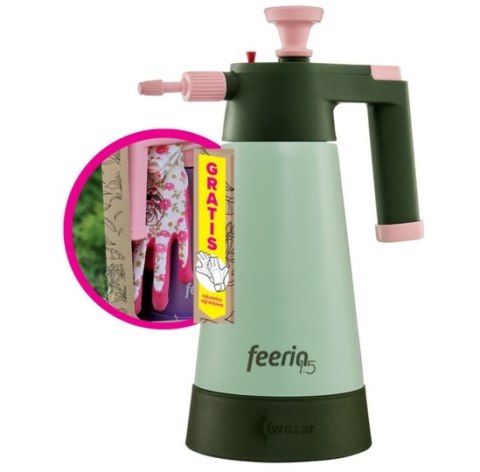 OPRYSKIWACZ FEERIA POJEMNOŚĆ 1.5L MIĘTA Z RĘKAWICZKMI OPRYSKIWACZ FEERIA POJEMNOŚĆ 1.5L MIĘTA Z RĘKAWICZKMI