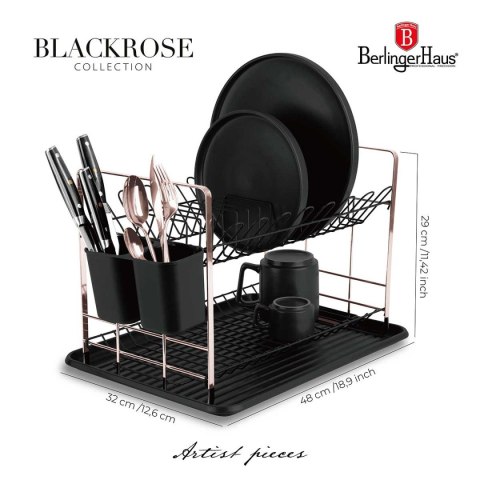 SUSZARKA DO NACZYŃ Z OCIEKACZEM BERLINGER HAUS BH-8644 BLACK ROSE SUSZARKA DO NACZYŃ Z OCIEKACZEM BERLINGER HAUS BH-8644 BLACK ROSE