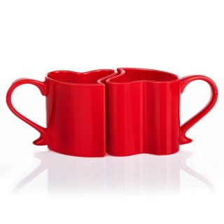Zakochane Kubeczki Czerwony Kubki serca Walentynki