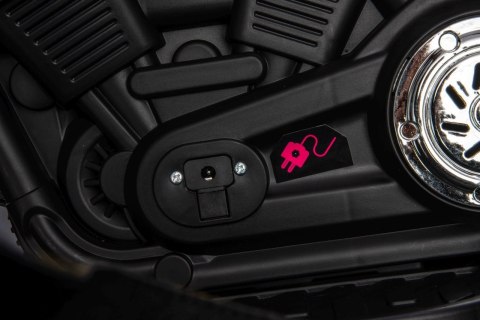 Motorek Chopper FASTER na akumulator dla dzieci Biały + Radio FM + Panel audio + LED Motorek Chopper FASTER na akumulator dla dzieci Biały + Radio FM + Panel audio + LED