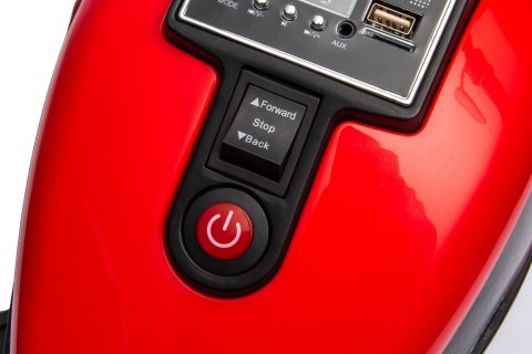 Motorek Chopper FASTER na akumulator dla dzieci Czerwony + Radio FM + Panel audio + LED Motorek Chopper FASTER na akumulator dla dzieci Czerwony + Radio FM + Panel audio + LED