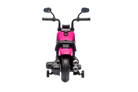 Motorek Chopper FASTER na akumulator dla dzieci Różowy + Radio FM + Panel audio + LED Motorek Chopper FASTER na akumulator dla dzieci Różowy + Radio FM + Panel audio + LED