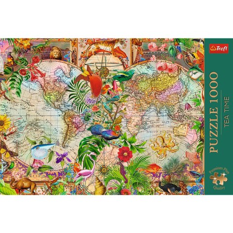 Puzzle - 1000 Premium Plus - Tea Time: Antyczna mapa świata Trefl 12077 Puzzle - 1000 Premium Plus - Tea Time: Antyczna mapa świata Trefl 12077