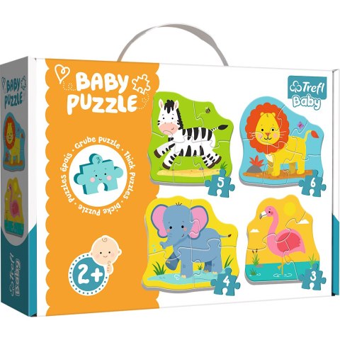 Puzzle - Baby Classic - Zwierzątka na safari / Trefl Baby 36073 Puzzle - Baby Classic - Zwierzątka na safari / Trefl Baby 36073