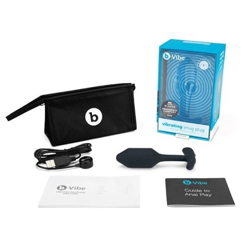 Plug analny wibrujący - B-Vibe Vibrating Snug Plug 2 Black Plug analny wibrujący - B-Vibe Vibrating Snug Plug 2 Black