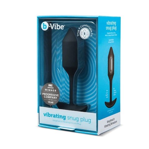 Plug analny wibrujący - B-Vibe Vibrating Snug Plug 2 Black Plug analny wibrujący - B-Vibe Vibrating Snug Plug 2 Black
