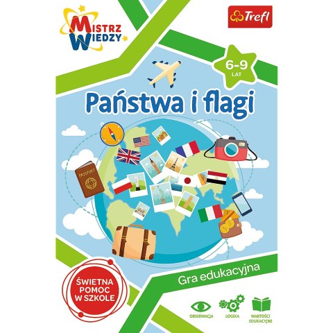 Gra Państwa i flagi z Serii Mistrz Wiedzy Trefl 01953 Gra Państwa i flagi z Serii Mistrz Wiedzy Trefl 01953