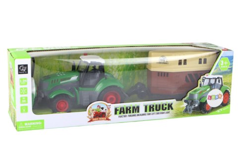 Traktor RC Ciągnik Zdalnie Sterowany Maszyna Rolnicza Przyczepa Pilot 1:24 Traktor RC Ciągnik Zdalnie Sterowany Maszyna Rolnicza Przyczepa Pilot 1:24