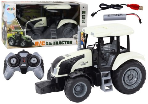 Traktor Zdalnie Sterowany RC 2.4G Dźwięki Biały Traktor Zdalnie Sterowany RC 2.4G Dźwięki Biały