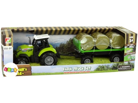 Traktor z Przyczepka Bale Siana Dźwięk Zielony Traktor z Przyczepka Bale Siana Dźwięk Zielony