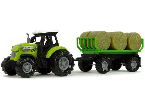 Traktor z Przyczepka Bale Siana Dźwięk Zielony Traktor z Przyczepka Bale Siana Dźwięk Zielony