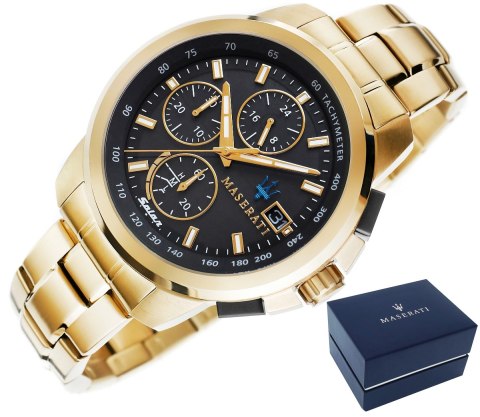 Zegarek Męski Maserati Successo Solar R8873645002 + BOX Zegarek Męski Maserati Successo Solar R8873645002 + BOX