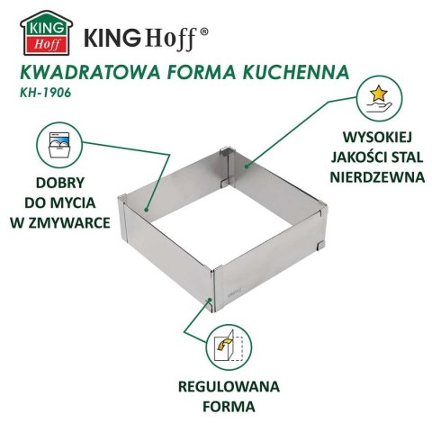 FORMA REGULOWANA RANT DO CIAST TORTÓW KINGHOFF KH-1906 KWADRATOWA FORMA REGULOWANA RANT DO CIAST TORTÓW KINGHOFF KH-1906 KWADRATOWA