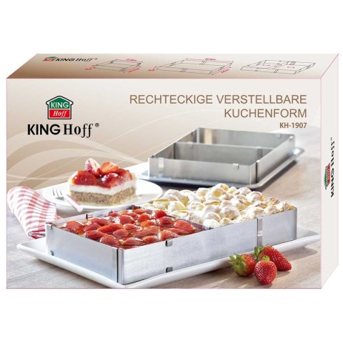 FORMA REGULOWANA RANT DO CIAST TORTÓW KINGHOFF KH-1907 PROSTOKĄTNA FORMA REGULOWANA RANT DO CIAST TORTÓW KINGHOFF KH-1907 PROSTOKĄTNA