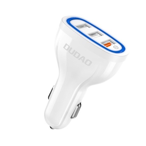 Ładowarka samochodowa 3x USB Quick Charge 3.0 QC3.0 2.4A 18W biały Ładowarka samochodowa 3x USB Quick Charge 3.0 QC3.0 2.4A 18W biały
