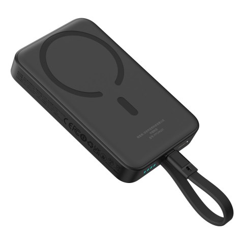 Mini Powerbank MagSafe 10000mAh 30W z kablem USB-C 0.3m czarny Mini Powerbank MagSafe 10000mAh 30W z kablem USB-C 0.3m czarny