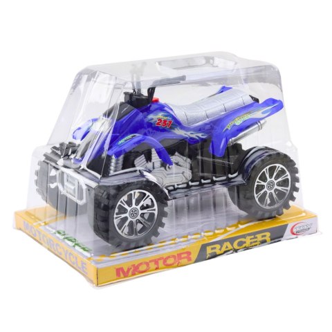 Quad Terenowy Z Napędem Bieżnikowane Koła Niebieski Quad Terenowy Z Napędem Bieżnikowane Koła Niebieski