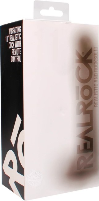 RealRock - Wibrujące realistyczne dildo z jądrami - z pilotem 28 cm