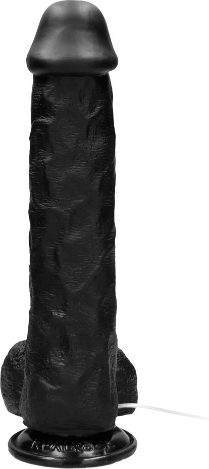 RealRock - Wibrujące realistyczne dildo z jądrami - z pilotem 28 cm