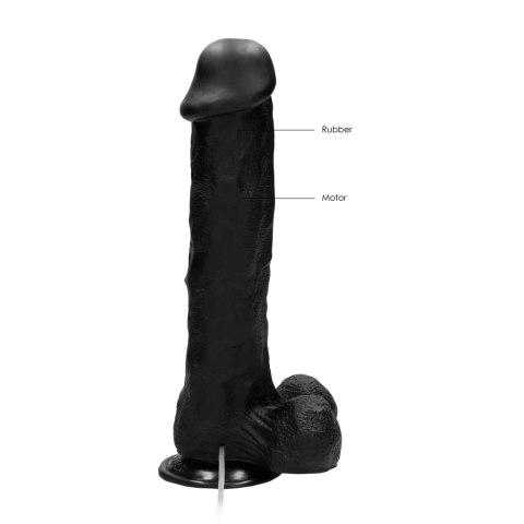 RealRock - Wibrujące realistyczne dildo z jądrami - z pilotem 28 cm