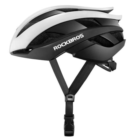 Kask rowerowy uniwersalny regulowany rozmiar L czarno-biały Kask rowerowy uniwersalny regulowany rozmiar L czarno-biały