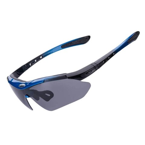 Okulary rowerowe z polaryzacją i filtrem UV 400 niebieskie Okulary rowerowe z polaryzacją i filtrem UV 400 niebieskie